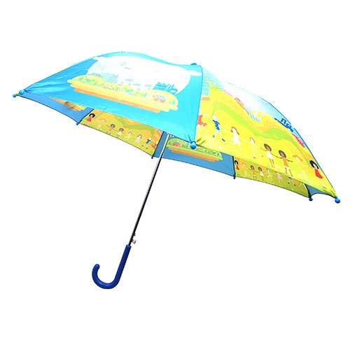 Automatic safety kids umbrella with printing