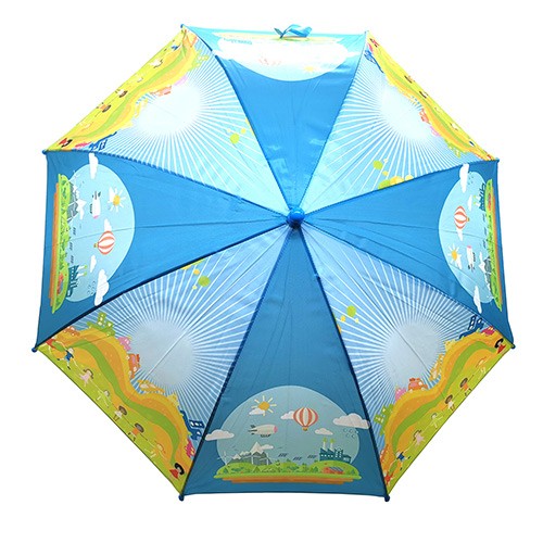 Automatic safety kids umbrella with printing