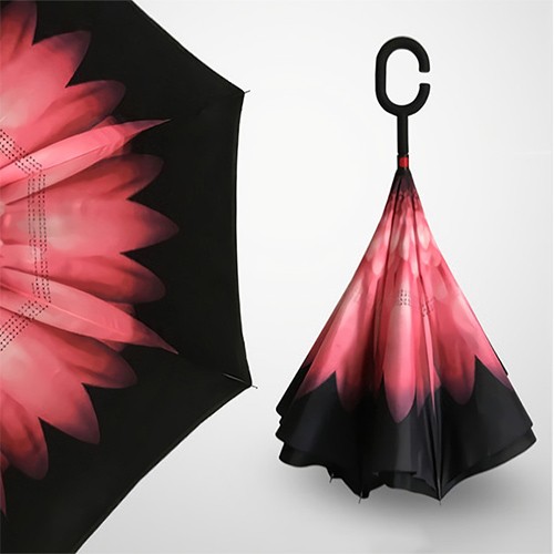 C handle reverse inverted umbrella